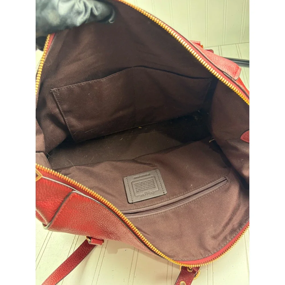 Coach Vintage Y2K Kleo Carryall Red Leather Shoulder Bag Tote